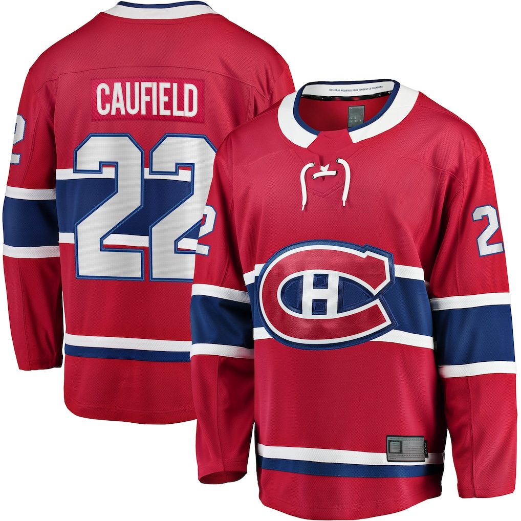 Tocy M.Canadiens #22 Cole Caufield Red Home Breakaway Replica Jerseys