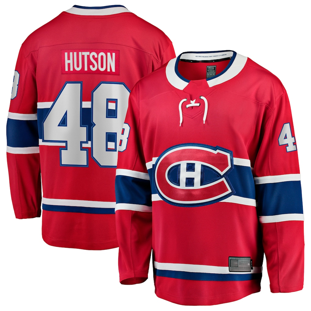 Tocy M.Canadiens #48 Lane Hutson Red Home Breakaway Jerseys