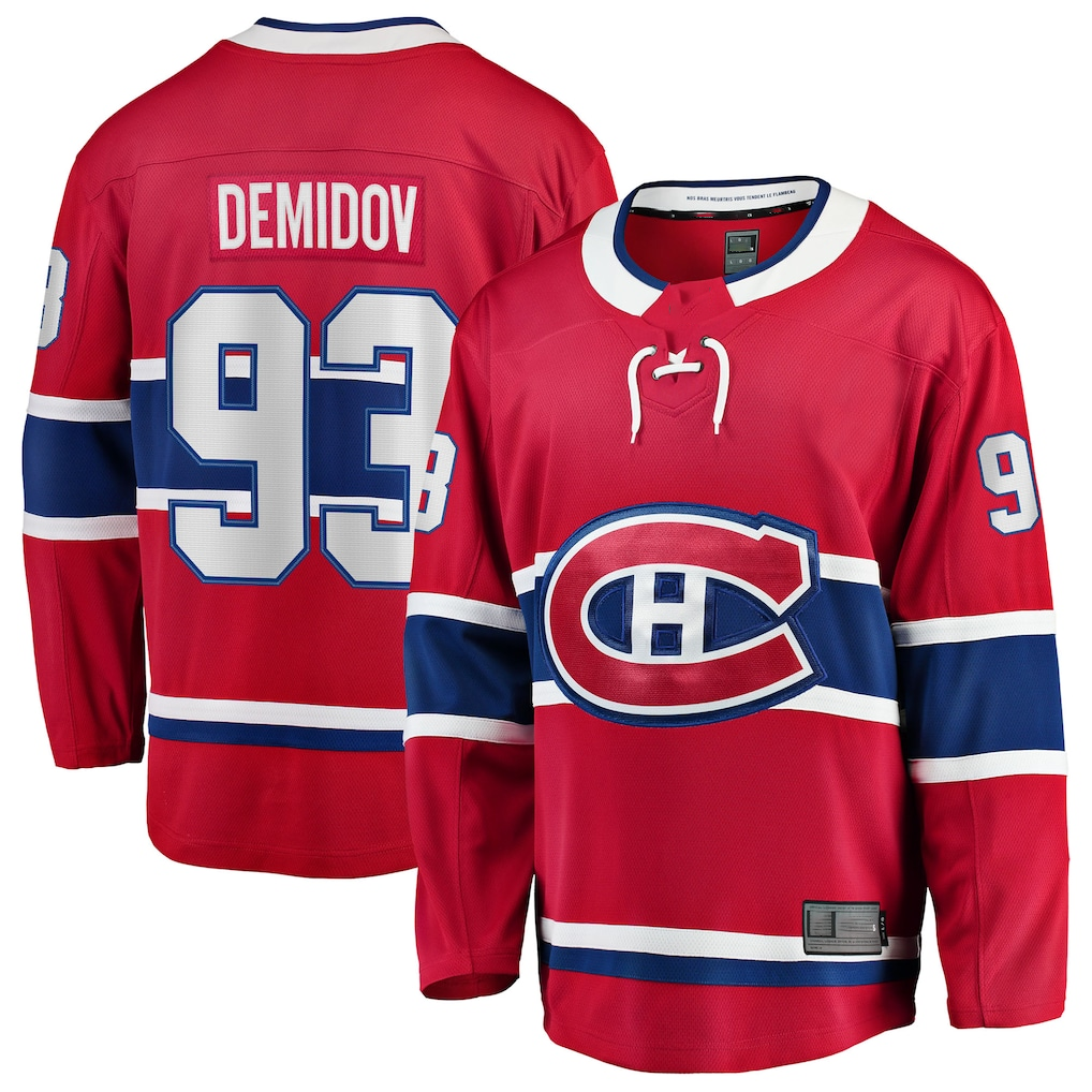 Tocy M.Canadiens #93 Ivan Demidov Red Home Breakaway Jerseys