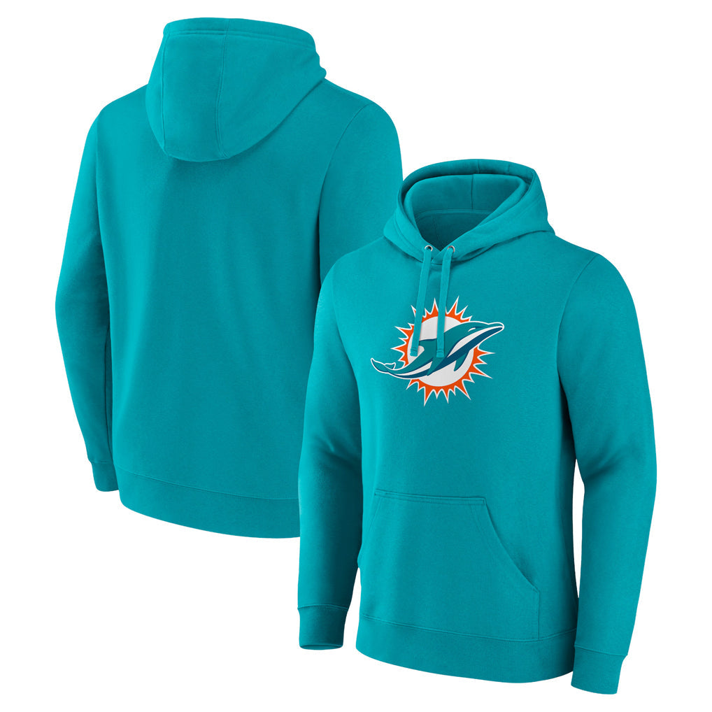 Tocy M.Dolphins Aqua LOGO Pullover Hoodies Limited Blank Player Stitched Jerseys