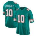 Tocy M.Dolphins #10 Jacob Rodriguez Player Aqua Alternate Home Game Stitched Jerseys