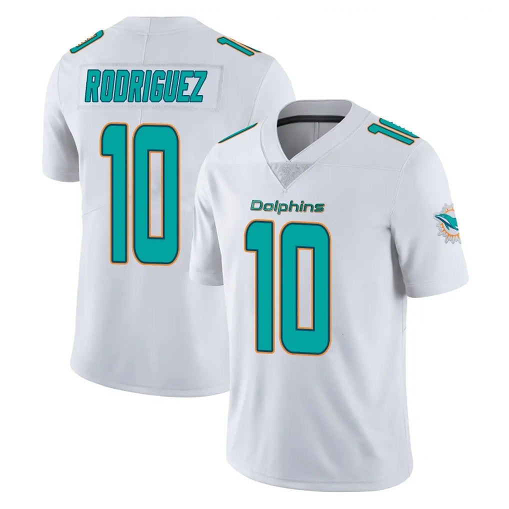 Tocy M.Dolphins #10 Jacob Rodriguez Player White Limited Vapor Untouchable Home Game Stitched Jerseys
