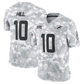 tocy M.Dolphins #10 Tyreek Hill Player Arctic Camo Salute to Service Limited Stitched Jerseys