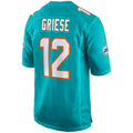 tocy M.Dolphins #12 Bob Griese Player Aqua Game Stitched Jerseys