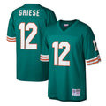 tocy M.Dolphins #12 Bob Griese Player Mitchell & Ness Aqua Legacy Replica Stitched Jerseys