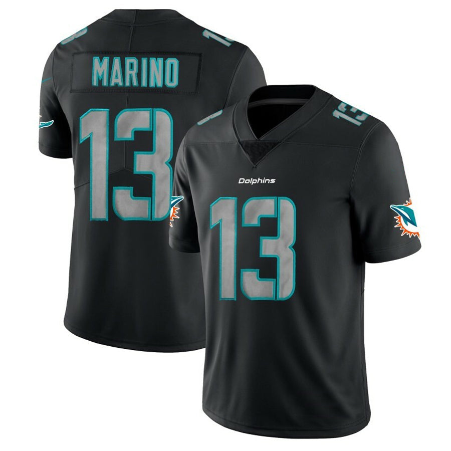 tocy M.Dolphins #13 Dan Marino Player Black Fashion Limited Game Stitched Jerseys