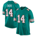 tocy M.Dolphins #14 Quinn Ewers Player Aqua Game Stitched Jerseys