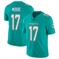 Tocy M.Dolphins #17 Trey Moore Player Aqua Limited Vapor Untouchable Home Game Stitched Jerseys