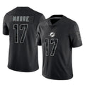 Tocy M.Dolphins #17 Trey Moore Player Black Reflective Limited Game Stitched Jerseys