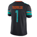 tocy M.Dolphins #1 Tua Tagovailoa Player Blue Rivalries Collection Vapor Limited Stitched Jerseys
