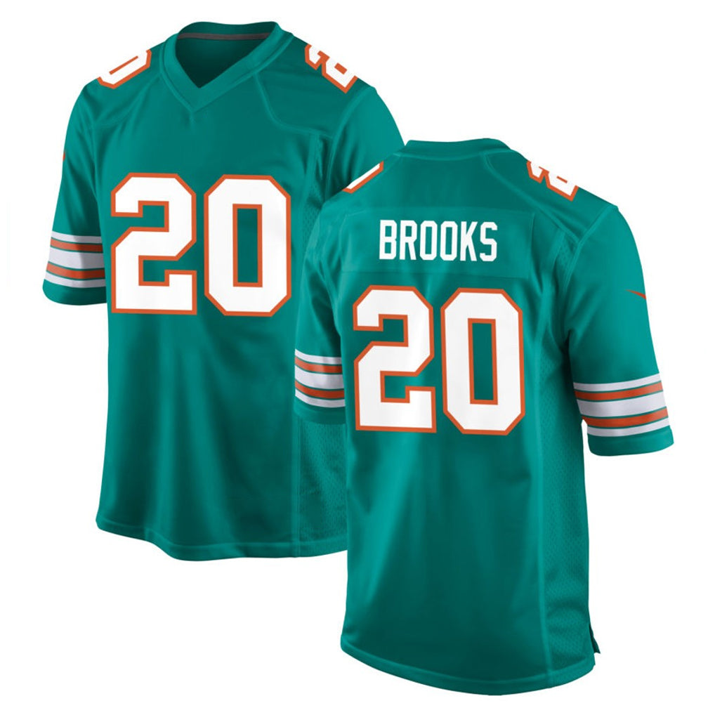 Tocy M.Dolphins #20 Jordyn Brooks Player Aqua Alternate Home Game Stitched Jerseys