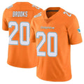 Tocy M.Dolphins #20 Jordyn Brooks Player Orange Limited Home Game Stitched Jerseys