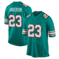 Tocy M.Dolphins #23 Zayne Anderson Player Aqua Alternate Home Game Stitched Jerseys