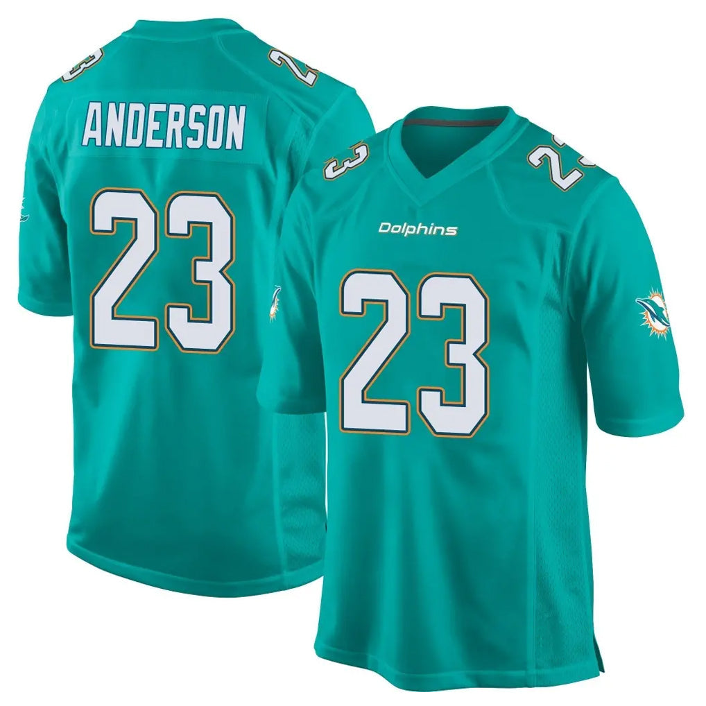 Tocy M.Dolphins #23 Zayne Anderson Player Aqua Team Color Home Game Stitched Jerseys