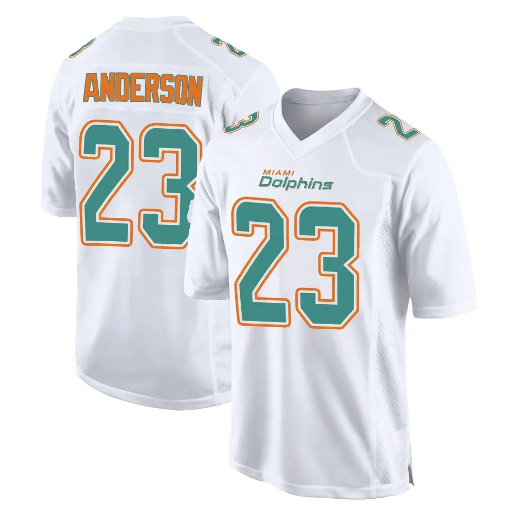 Tocy M.Dolphins #23 Zayne Anderson Player White Fashion Home Game Stitched Jerseys