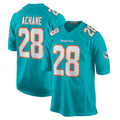 Tocy M.Dolphins #28 De'Von Achane Player Aqua Home Game Stitched Jerseys