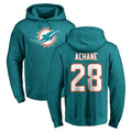 Tocy M.Dolphins #28 De'Von Achane Player Aqua LOGO Pullover Hoodies Limited Stitched Jerseys