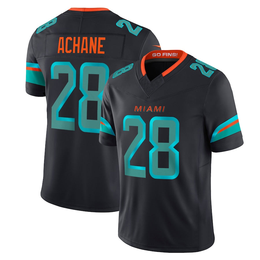 tocy M.Dolphins #28 De?¡¥Von Achane Player Blue Rivalries Collection Vapor Limited Stitched Jerseys