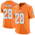 tocy M.Dolphins #28 De?¡¥Von Achane Player Orange Vapor Limited Stitched Jerseys