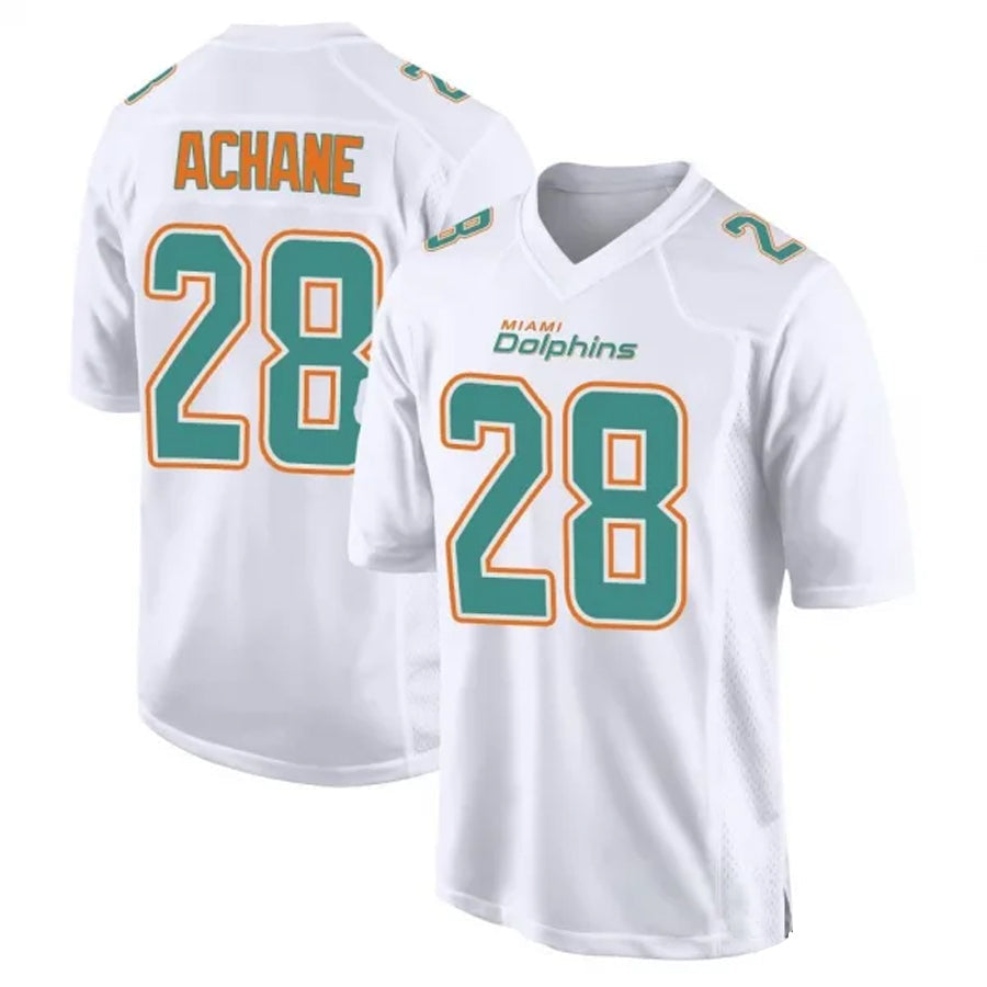 tocy M.Dolphins #28 De?¡¥Von Achane Player White Foshion Elite Stitched Jerseys