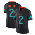 Tocy M.Dolphins #2 Malik Willis Player Black Limited Pitch Rivalries Collection Home Game Stitched Jerseys