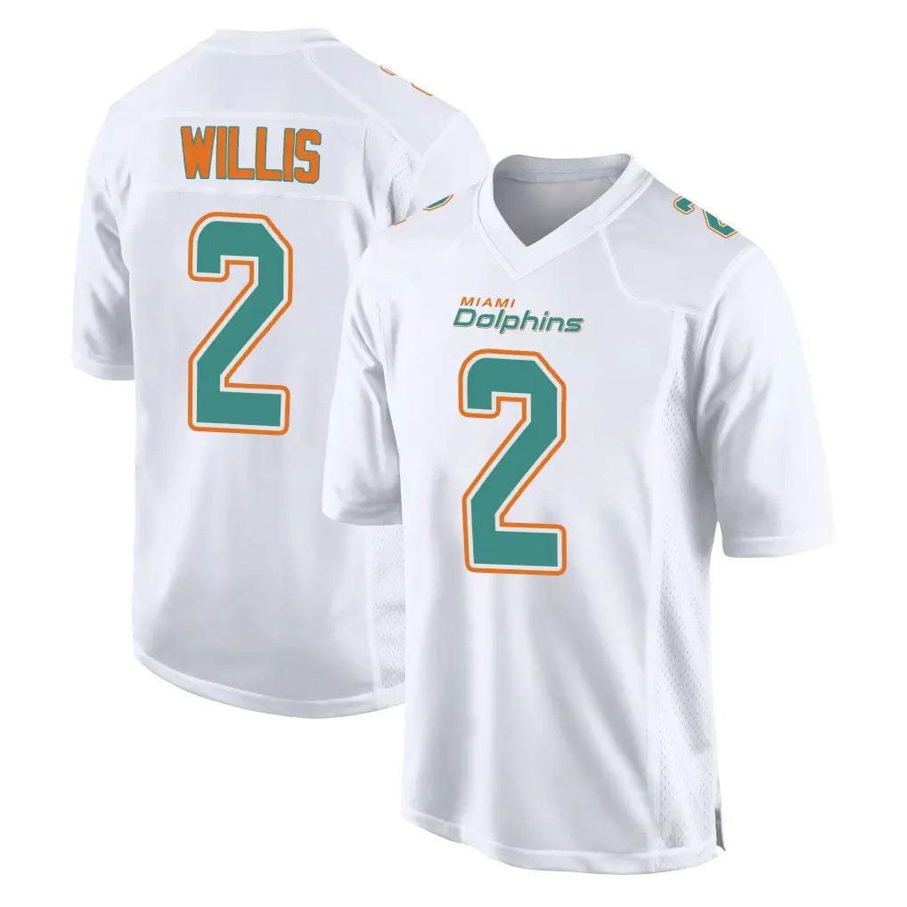 Tocy M.Dolphins #2 Malik Willis Player White Fashion Home Game Stitched Jerseys
