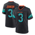 Tocy M.Dolphins #3 Chris Johnson Player Black Pitch Rivalries Collection Home Game Stitched Jerseys