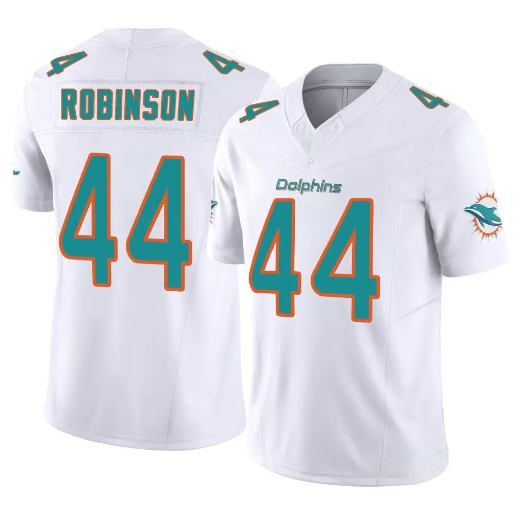 Tocy M.Dolphins #44 Chop Robinson Player White Limited Vapor F.U.S.E. Home Game Stitched Jerseys