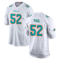 Tocy M.Dolphins #52 Patrick Paul Player White Limited Home Game Stitched Jerseys