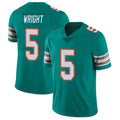Tocy M.Dolphins #5 Jaylen Wright Player Aqua Limited Alternate Vapor Untouchable Home Game Stitched Jerseys