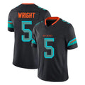 Tocy M.Dolphins #5 Jaylen Wright Player Black Limited Pitch Rivalries Collection Home Game Stitched Jerseys
