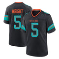Tocy M.Dolphins #5 Jaylen Wright Player Black Pitch Rivalries Collection Home Game Stitched Jerseys