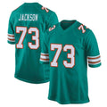 Tocy M.Dolphins #73 Austin Jackson Player Aqua Alternate Home Game Stitched Jerseys