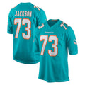 Tocy M.Dolphins #73 Austin Jackson Player Aqua Home Game Stitched Jerseys