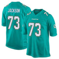 Tocy M.Dolphins #73 Austin Jackson Player Aqua Team Color Home Game Stitched Jerseys