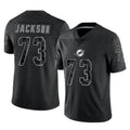 Tocy M.Dolphins #73 Austin Jackson Player Black Reflective Limited Game Stitched Jerseys