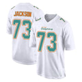 Tocy M.Dolphins #73 Austin Jackson Player White Fashion Home Game Stitched Jerseys