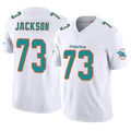 Tocy M.Dolphins #73 Austin Jackson Player White Limited Vapor F.U.S.E. Home Game Stitched Jerseys