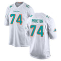 Tocy M.Dolphins #74 Kadyn Proctor Player White Limited Home Game Stitched Jerseys