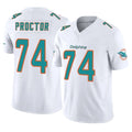 Tocy M.Dolphins #74 Kadyn Proctor Player White Limited Vapor F.U.S.E. Home Game Stitched Jerseys