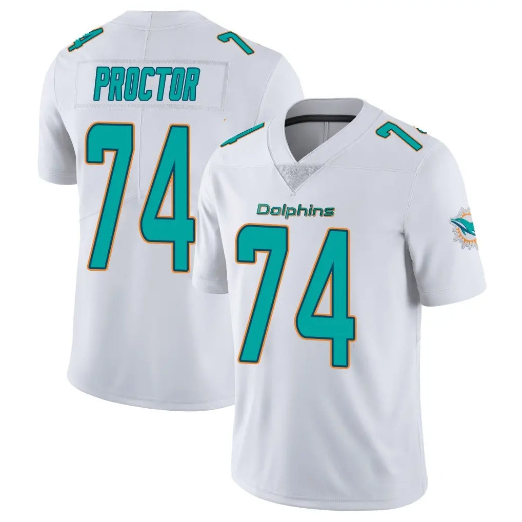 Tocy M.Dolphins #74 Kadyn Proctor Player White Limited Vapor Untouchable Home Game Stitched Jerseys