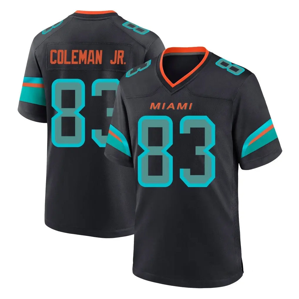 Tocy M.Dolphins #83 Kevin Coleman Jr. Player Black Pitch Rivalries Collection Home Game Stitched Jerseys
