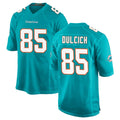 Tocy M.Dolphins #85 Greg Dulcich Player Aqua Home Game Stitched Jerseys