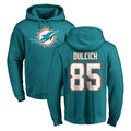 Tocy M.Dolphins #85 Greg Dulcich Player Aqua LOGO Pullover Hoodies Limited Stitched Jerseys