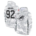 Tocy M.Dolphins #92 Zach Sieler Player Arctic Camo Salute to Service Hoodies Limited Game Stitched Jerseys