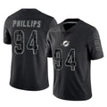 Tocy M.Dolphins #94 Jordan Phillips Player Black Reflective Limited Game Stitched Jerseys