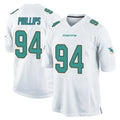 Tocy M.Dolphins #94 Jordan Phillips Player White Home Game Stitched Jerseys
