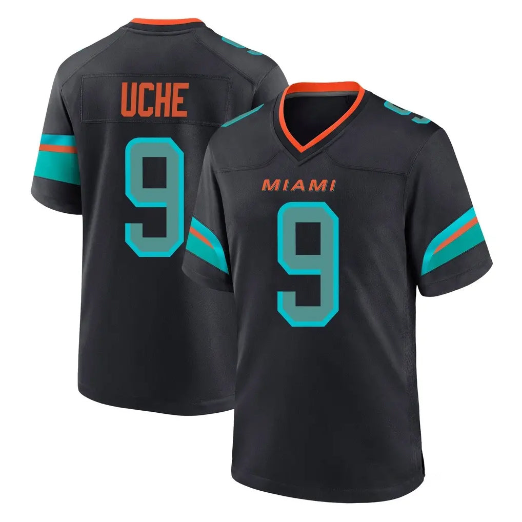 Tocy M.Dolphins #9 Joshua Uche Player Black Pitch Rivalries Collection Home Game Stitched Jerseys
