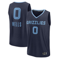 tocy M.Grizzlies #0 Jaylen Wells Navy Fast Break Replica Player Stitched Jerseys- Icon Edition