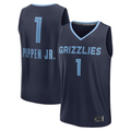 tocy M.Grizzlies #1 Scotty Pippen Jr. Navy Fast Break Replica Player Stitched Jerseys- Icon Edition
